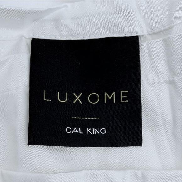 Luxome Sheet Set CAL KING White Bamboo Viscose Soft Cooling Bedding New w/ FLAWS - Picture 2 of 11